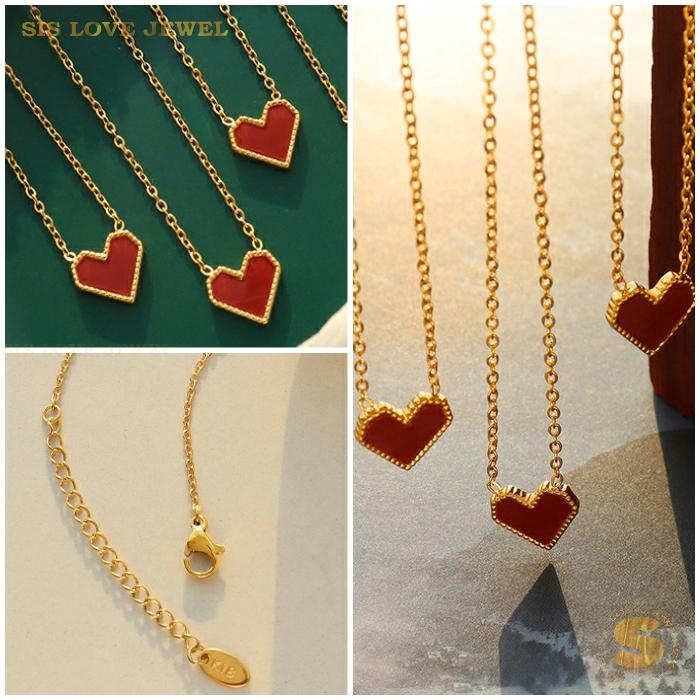 Gold Plated Love Pendant Necklace N029