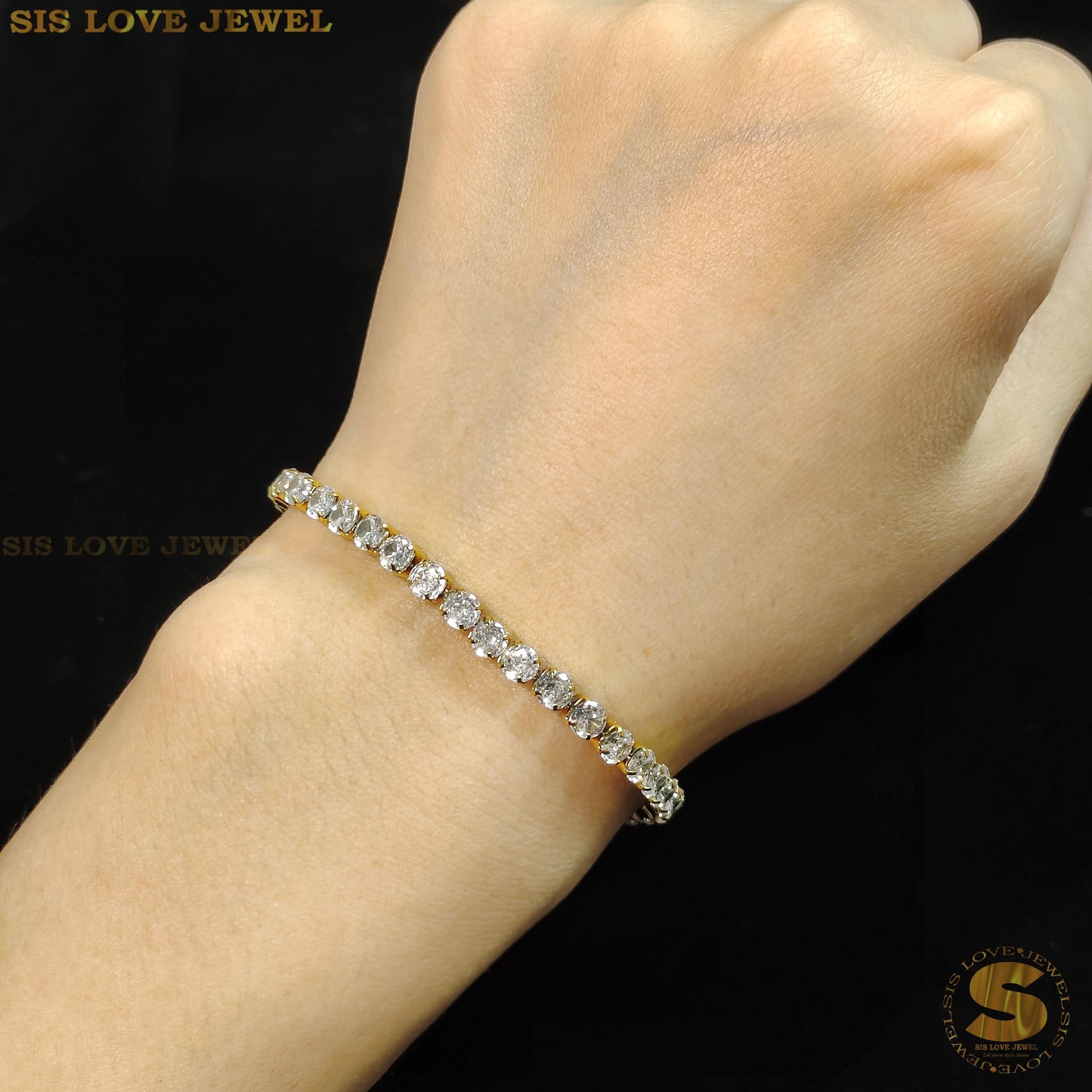 Tennis Bracelet B042 Gold
