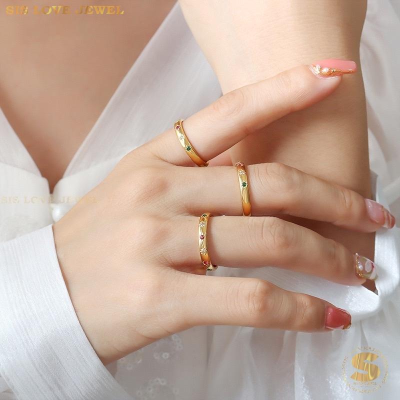 Colorful Zirconia Stone Ring R023