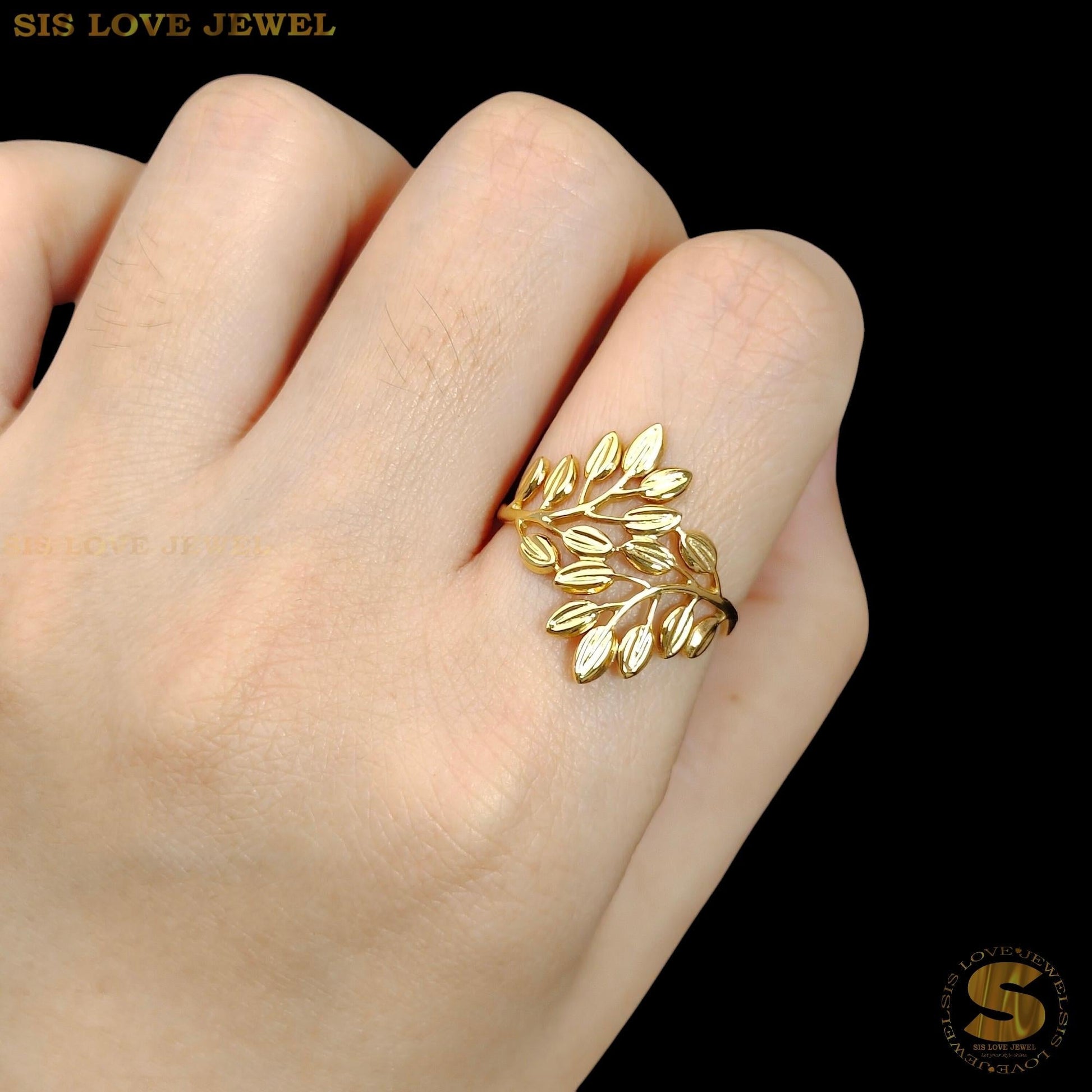 Adjustable Leaf Ring R126