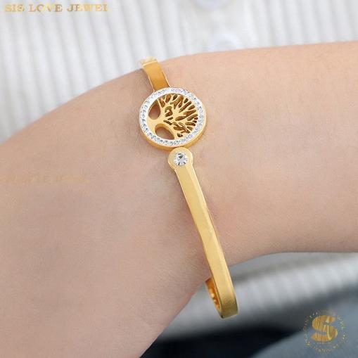 Life Tree Oval Bangle H077