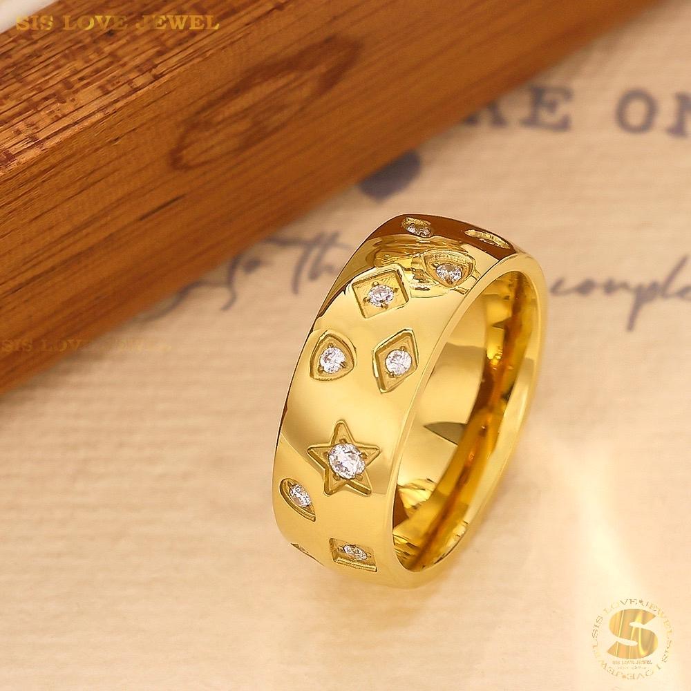 Star Zirconia Ring R096 Gold