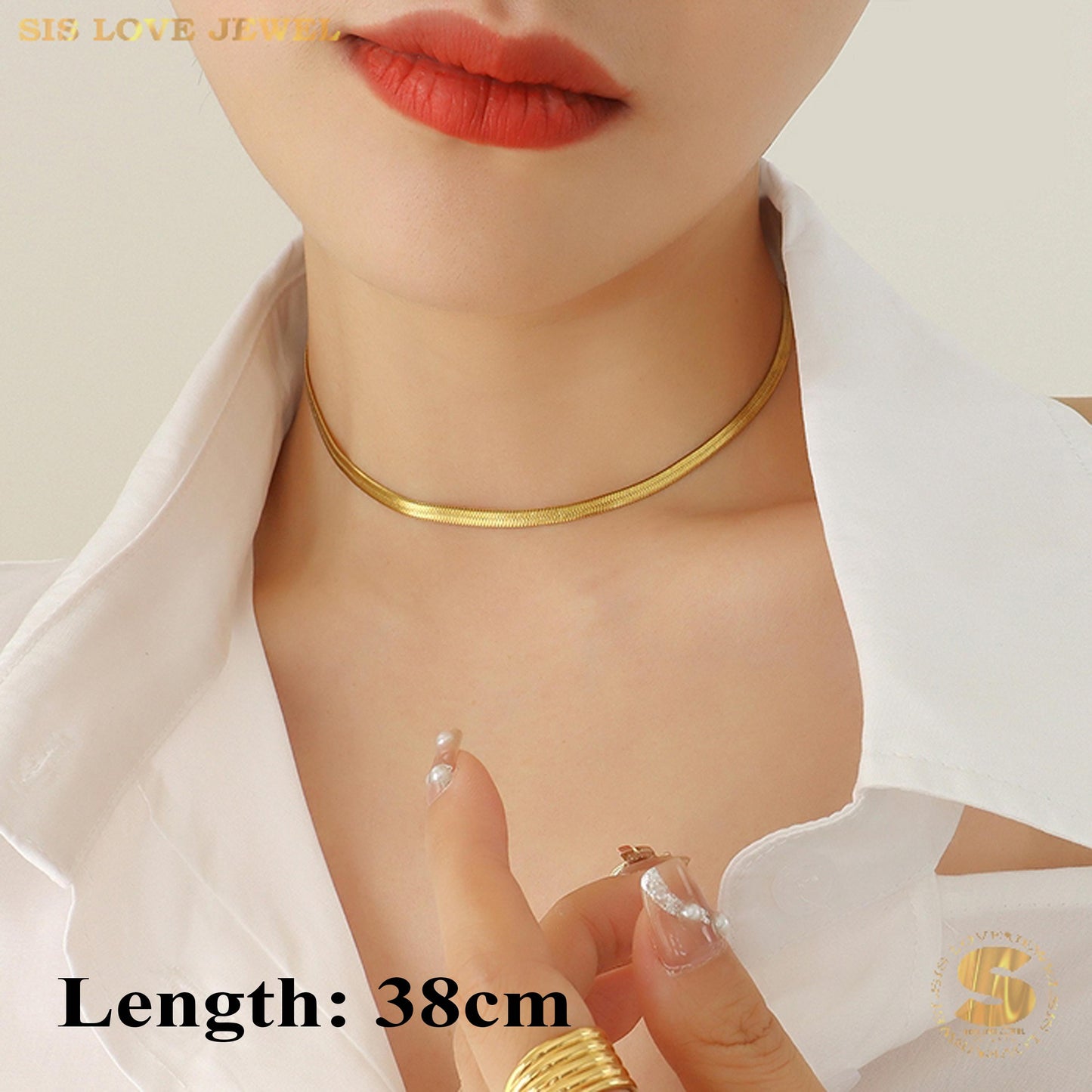 Titanium Steel Snake Chain Necklace N005 N006