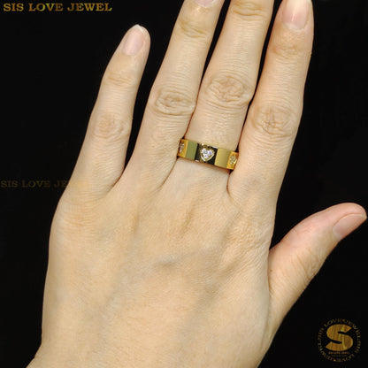 Cubic Zirconia Love Ring R093