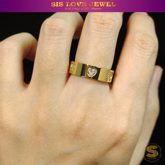 Cubic Zirconia Love Ring R093
