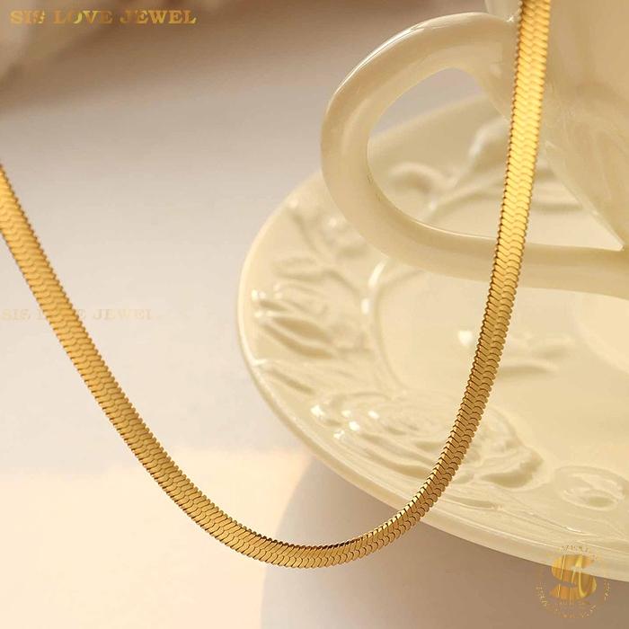 Titanium Steel Snake Chain Necklace N005 N006