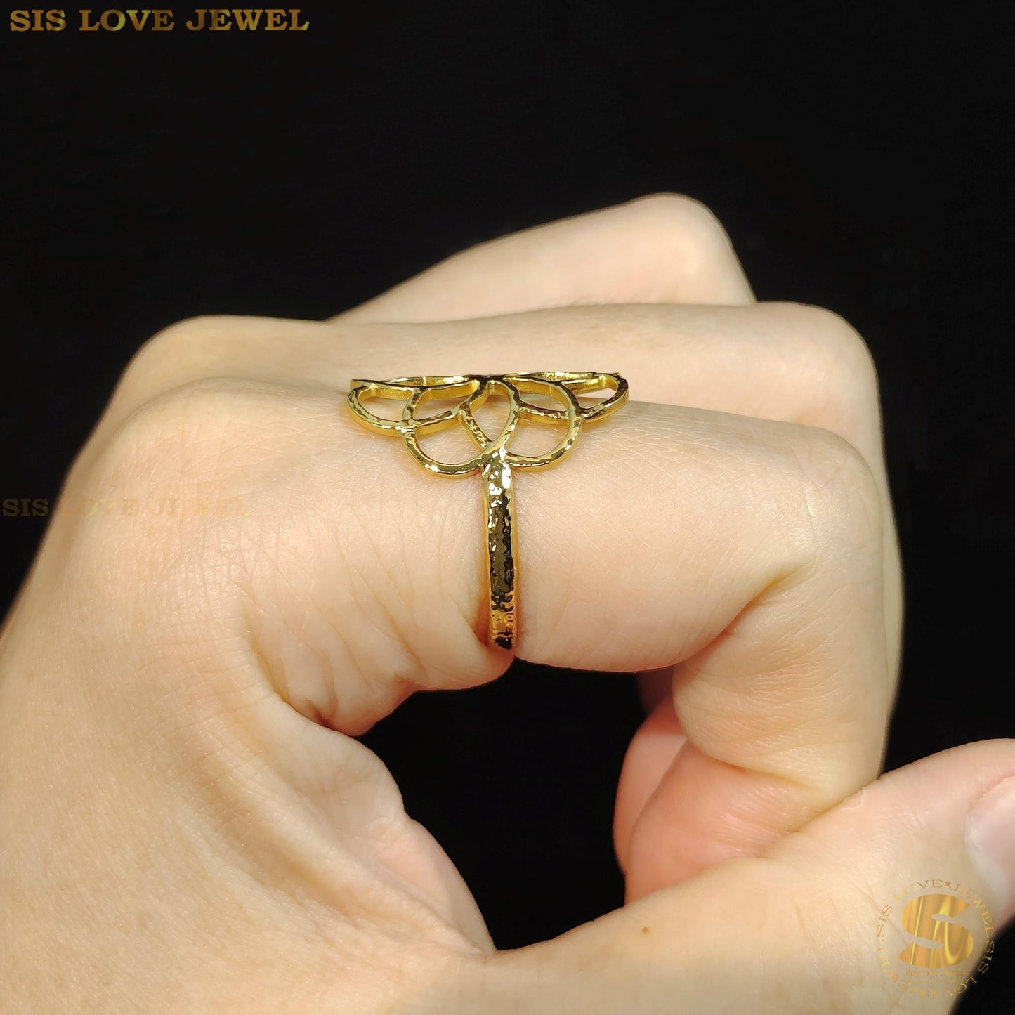 Adjustable Big Flower Ring R090