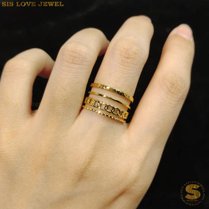 Fashion 4 Layers Adjustable Ring R063