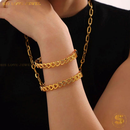 Hollow Love Bangle H162