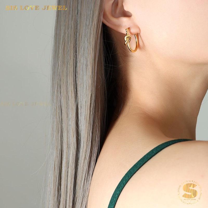 Love Knot Hoop Earrings S039