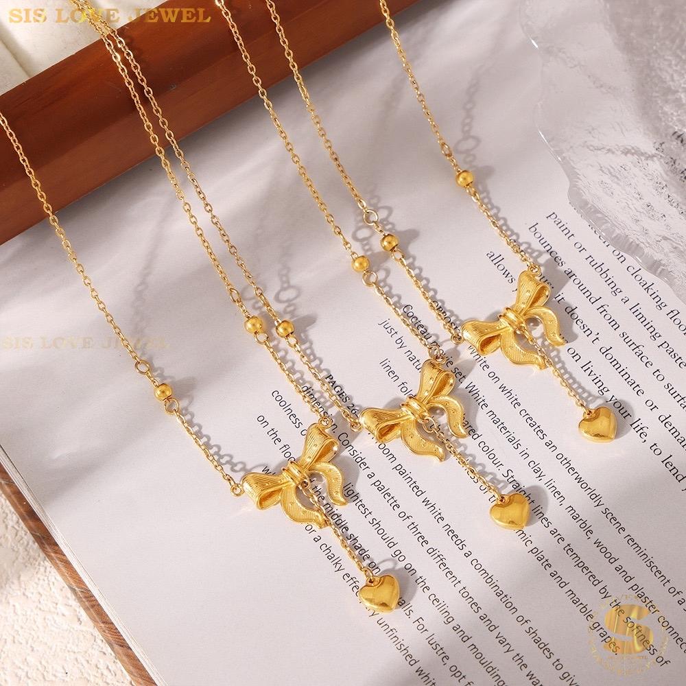 Ribbon Love Pendant Necklace N125