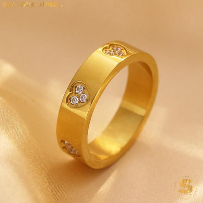 Cubic Zirconia Love Ring R093