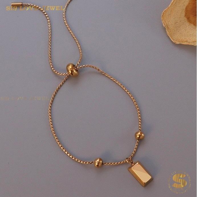 Gold Bar Adjustable Chain Bracelet B097