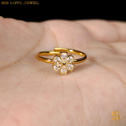 Zirconia Flower Ring R132