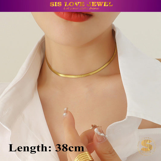 Titanium Steel Snake Chain Necklace N005 N006