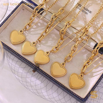 Gold Plated Love Pendant Necklace N061