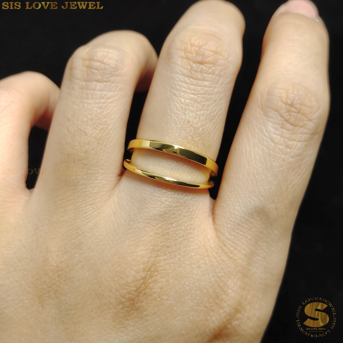 Double Layers Adjustable Ring R072