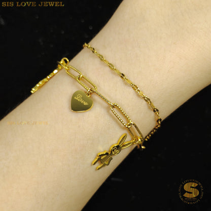 Rabbit Double Layer Bracelet B034