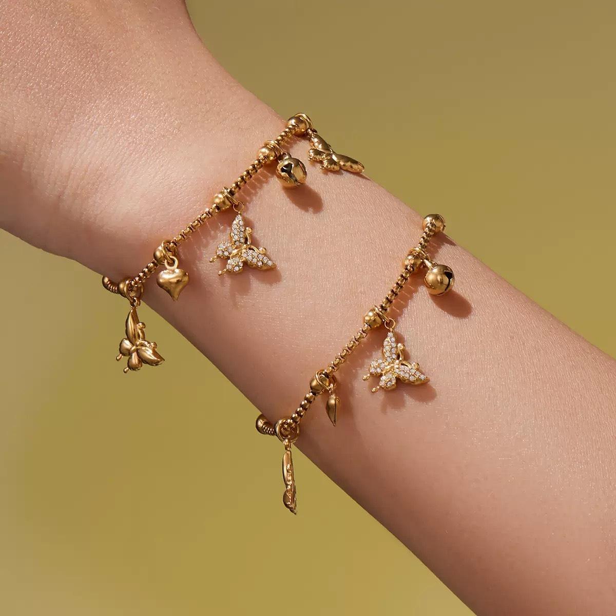 Charming Butterfly Charm Bracelet B245