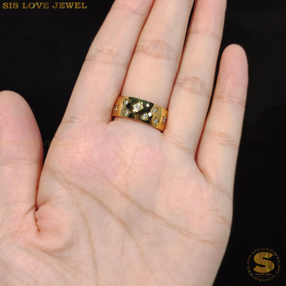 Star Zirconia Ring R096 Gold
