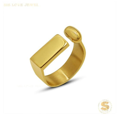 Bold Geometry Ring R010