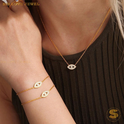 Love Eye Zirconia Bracelet B217