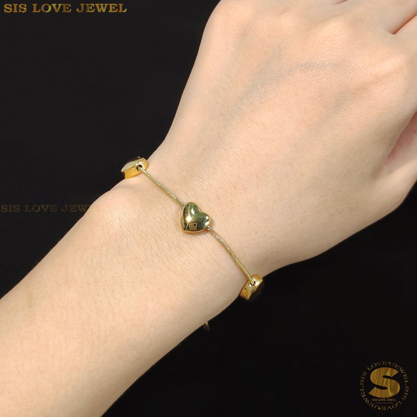 Love & Snake Chain Bracelet B150