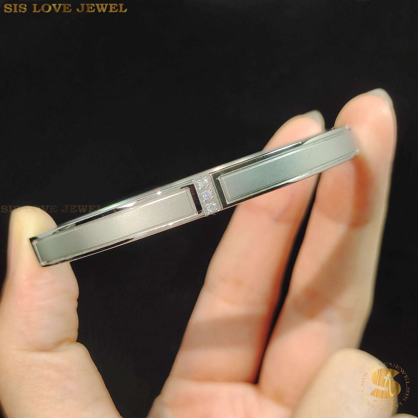 Stardust Kiss Bangle H051 Silver