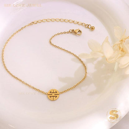 Fortune Charm Gold Plated Bracelet A003