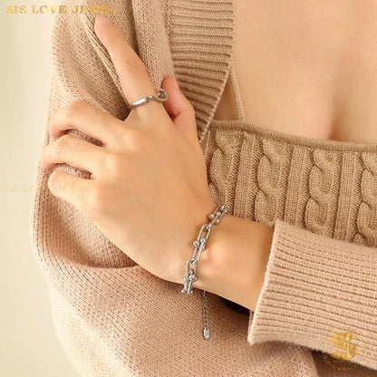 Link Necklace & Bracelet Set