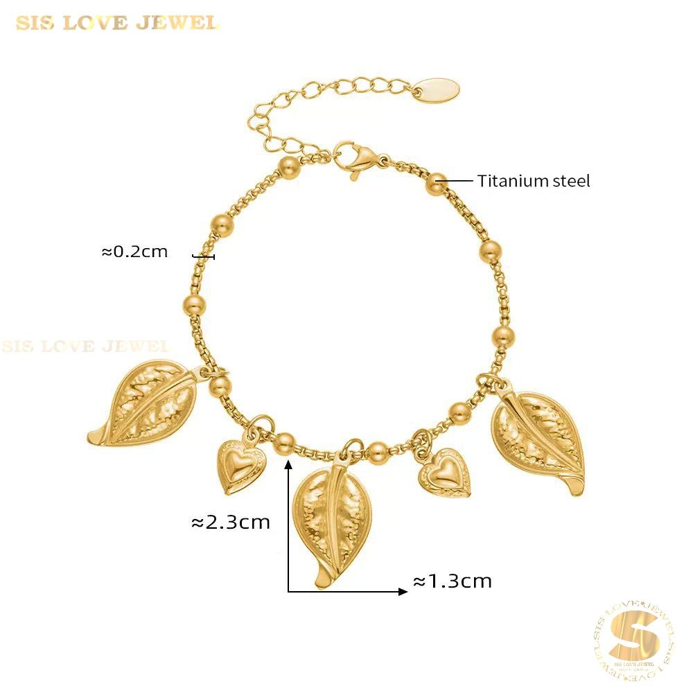 Forest Leaf Heart Bracelet B249