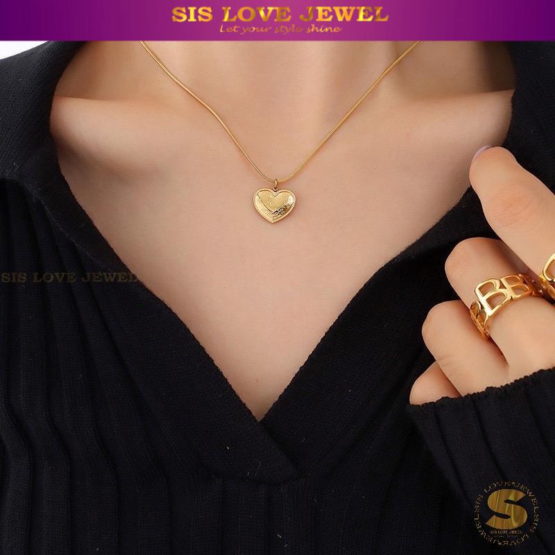Snake Chain Love Pendant Necklace N127