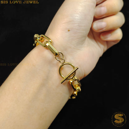 Thick Chain OT Lock Bracelet B124