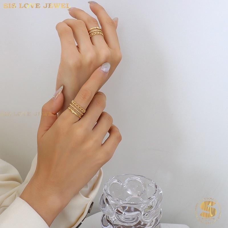 3 Layers Sphere Adjustable Ring R066