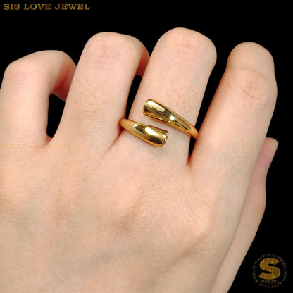 Minimalist 18K Gold Wrap Ring R139