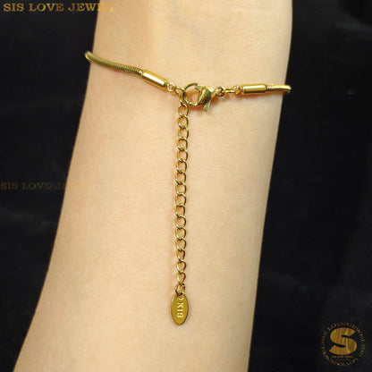 Narrow Snake Chain Bracelet B118