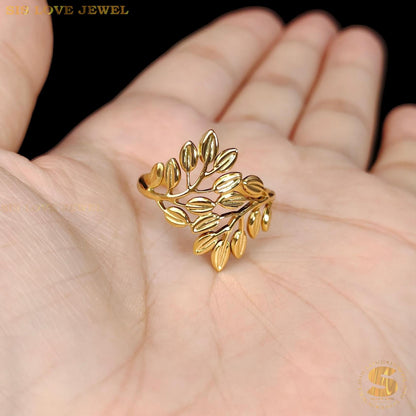 Adjustable Leaf Ring R126