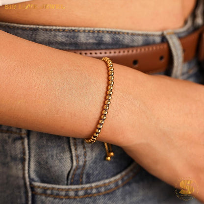 Adjustable Boba Bead Bracelet B215