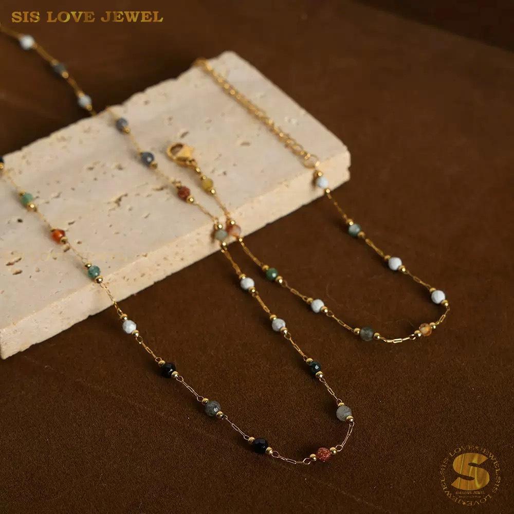 Delicate Colorful Stone Set N156 B241