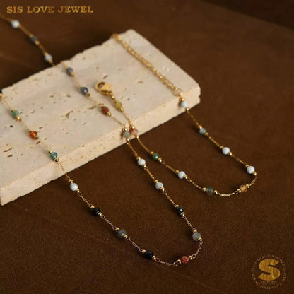 Delicate Colorful Stone Set N156 B241