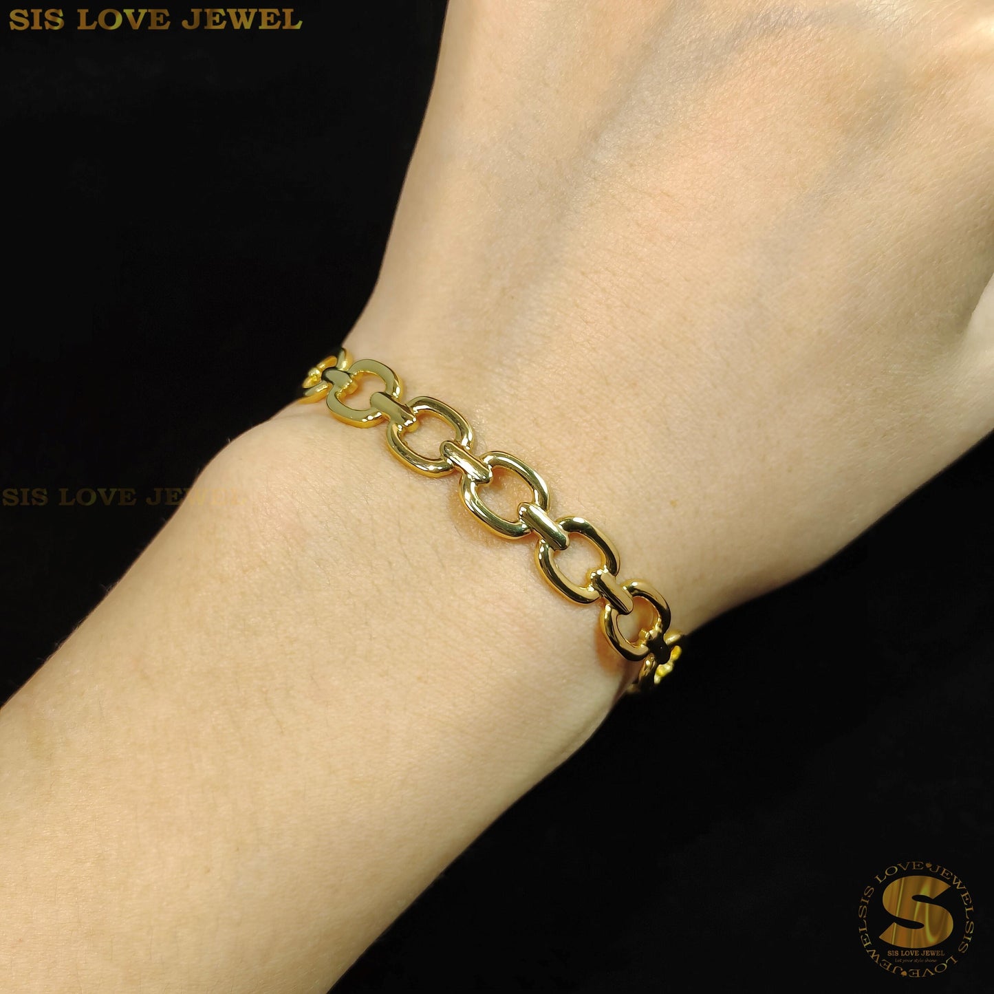 Golden Embrace Adjustable Bangle H124