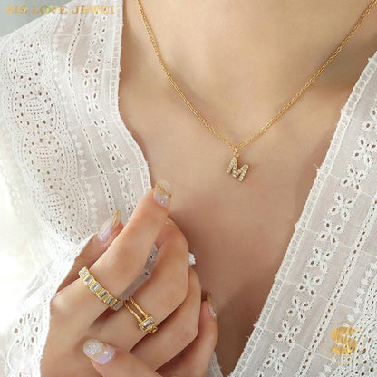 Personalized Alphabet Letter Necklace N072