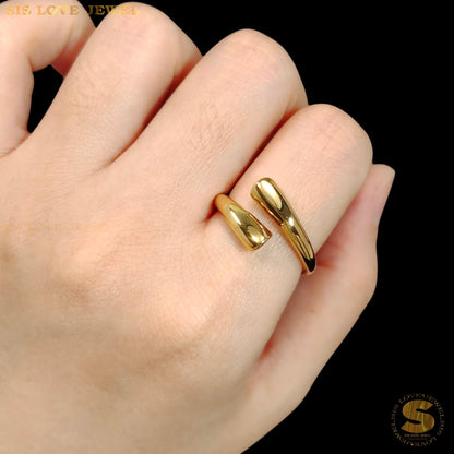 Minimalist 18K Gold Wrap Ring R139