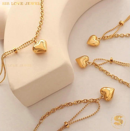 Chubby Love Gold Plated Necklace N107