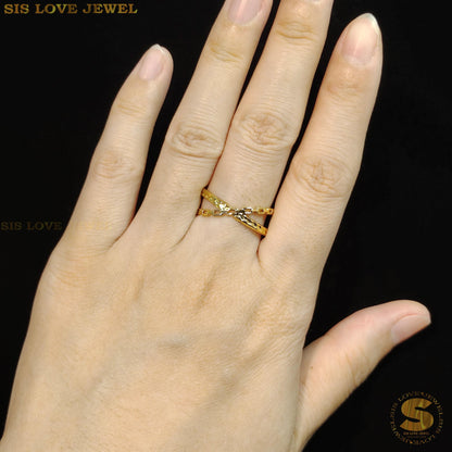 Cross Adjustable Ring R089