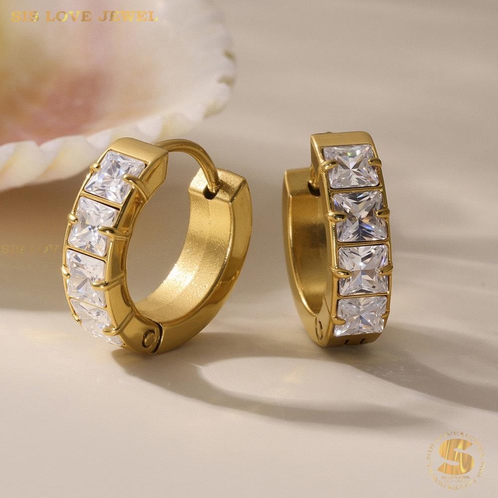 Luminous Love Zirconia Hoops Earrings S050