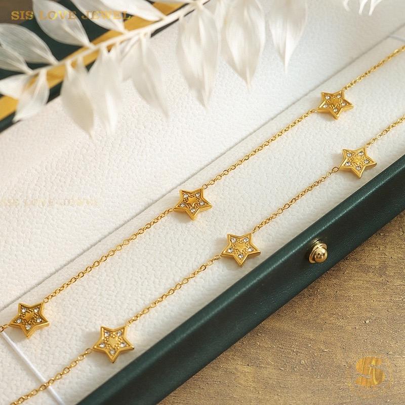 3 Star Zirconia Bracelet B136