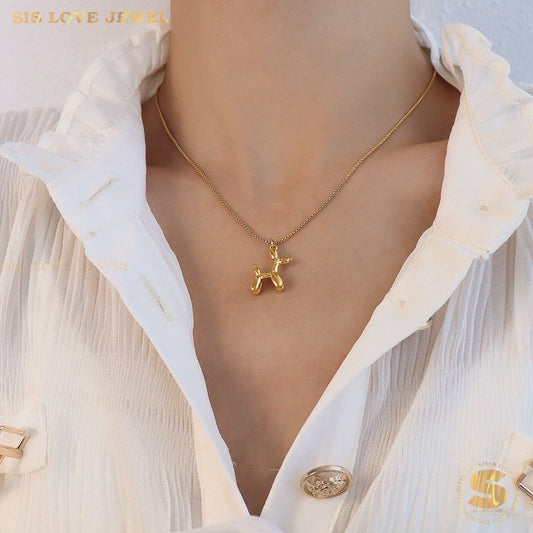 Cartoon Balloon Dog Necklace N047