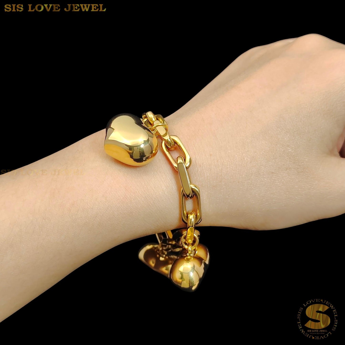 Big Love Pendant Chain Bracelet B209
