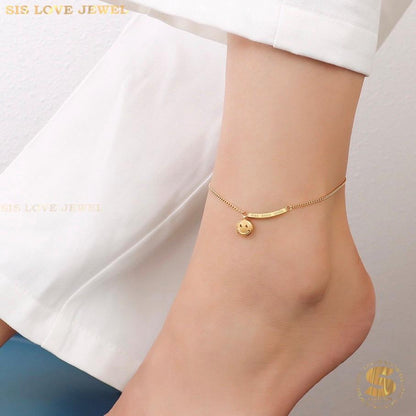 Smile Face Anklet A025